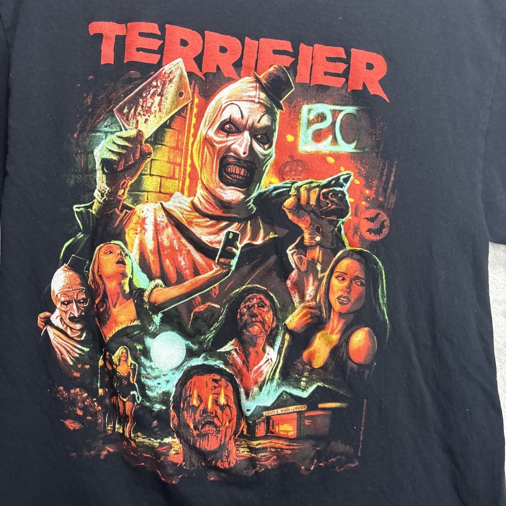 Terrifier Art the Clown Meat Cleaver Adult Size  Large SS T-shirt Terror Threads - Picture 2 of 6